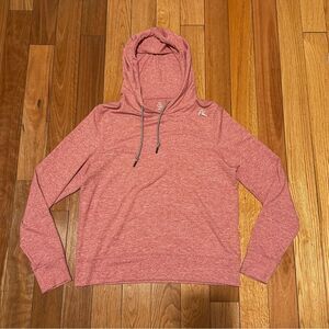 Rhoback Woman’s Heathered Pink Performance Hoodie Size Medium